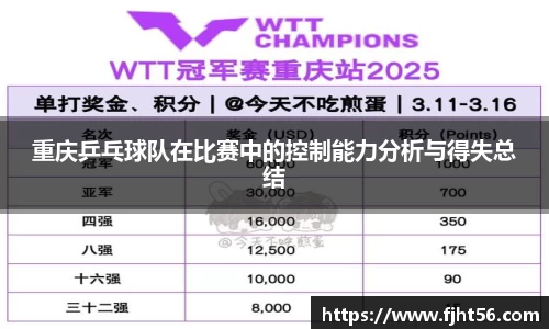 重庆乒乓球队在比赛中的控制能力分析与得失总结